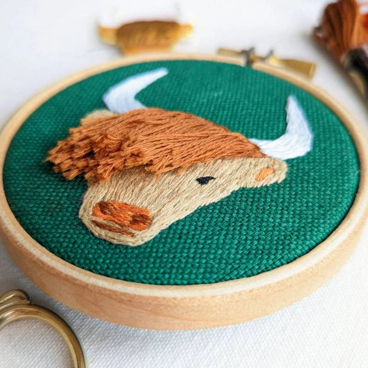 Highland Coo Embroidery Kit image 1