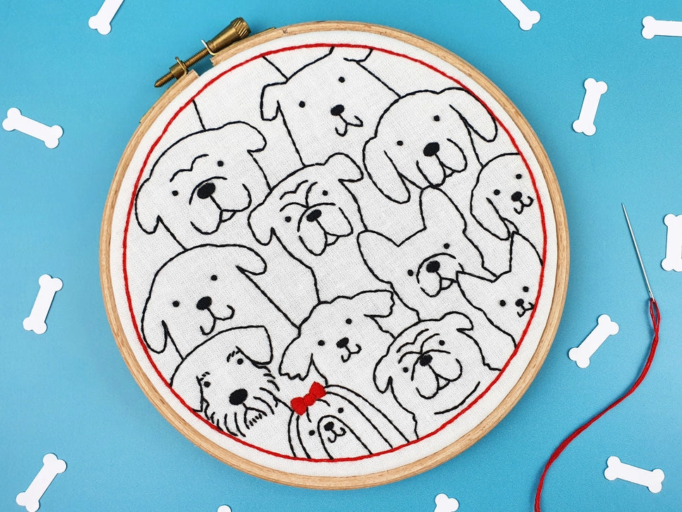 Dogs Embroidery Fabric Pack ONLY image 1