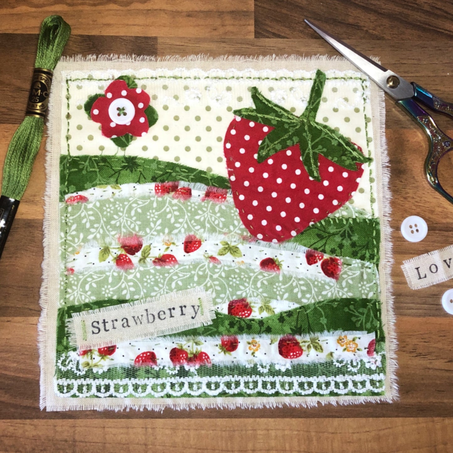 Strawberry Fields Slow Stitch Kit image 0