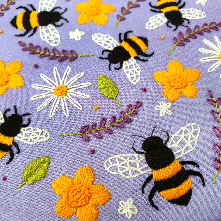 Bees and Lavender Embroidery Kit image 3