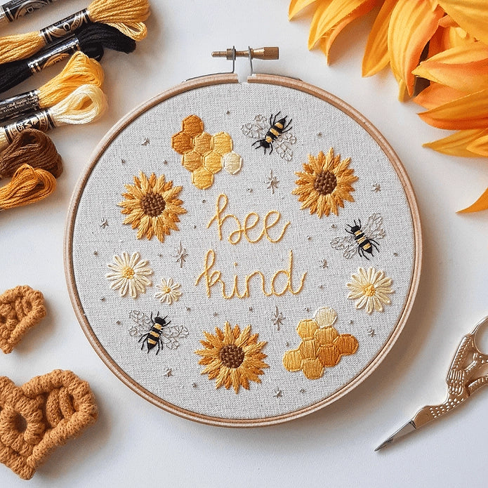 Bee Kind - Beginner Embroidery Kit image 0