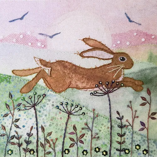 Meadow  Hare Embroidery Kit image 0