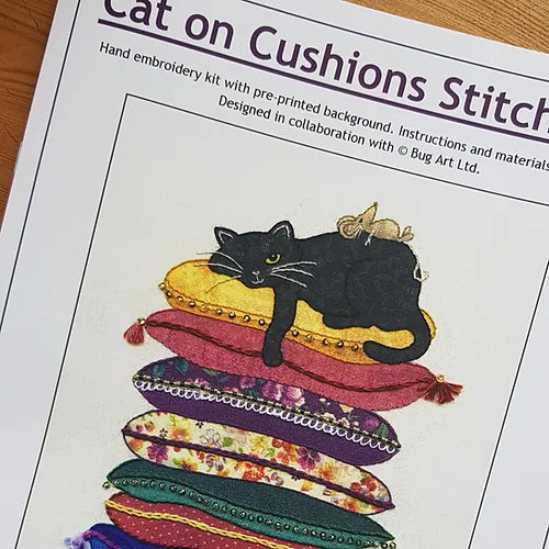 Cat on a Cushion Embroidery Kit image 4