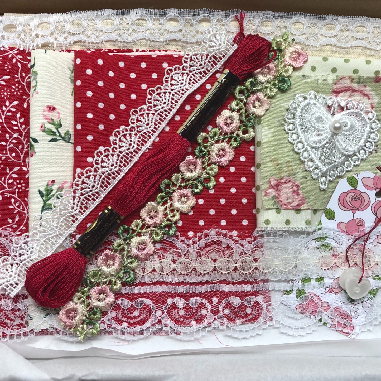 Hearts and Flowers Slow Stitch Kit image 1