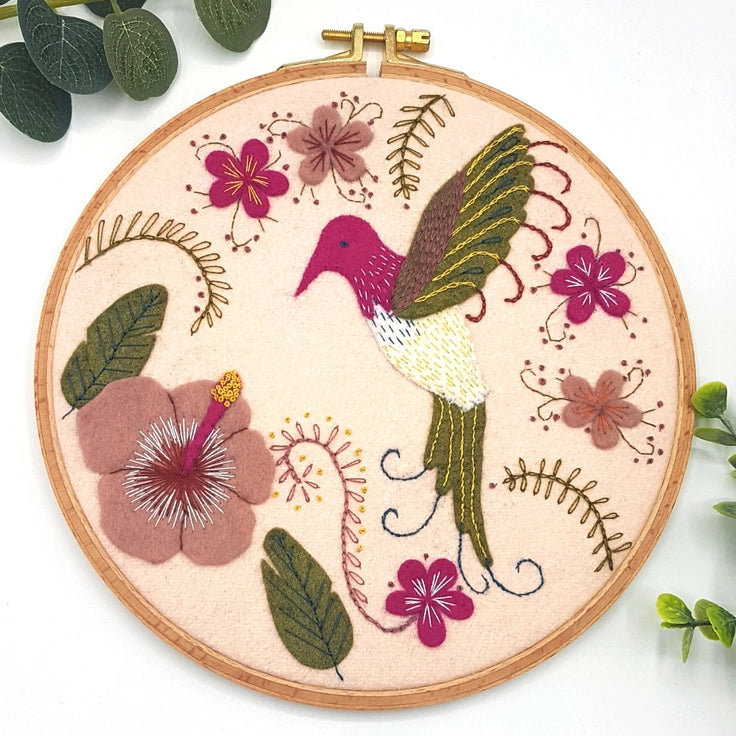 Hummingbird Felt Applique Kit image 0