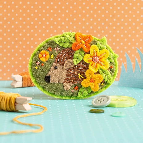 Hedgehog Felt Brooch Kit image 0