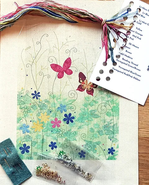 Blue Meadow Embroidery Kit image 2