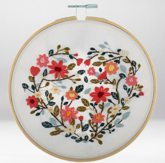 Floral Heart Embroidery Kit image 0