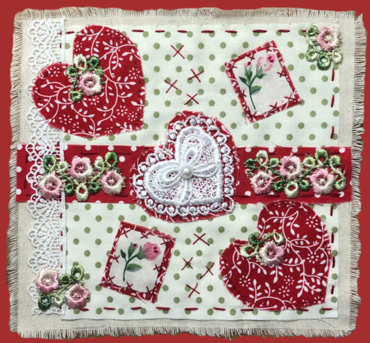 Hearts and Flowers Slow Stitch Kit image 0