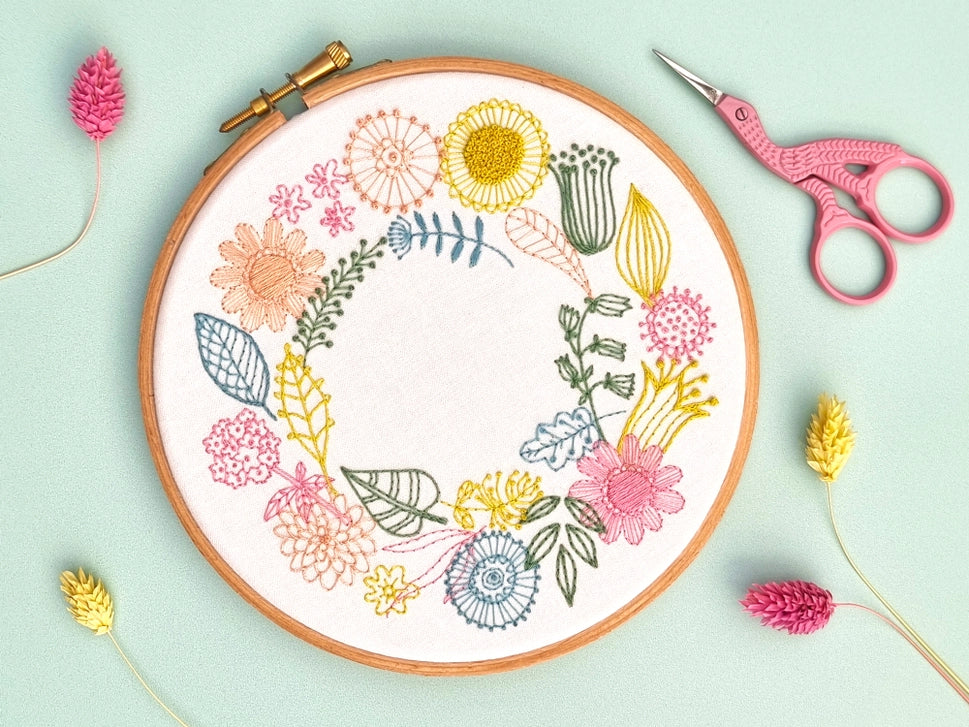 Spring Wreath Embroidery Kit image 0
