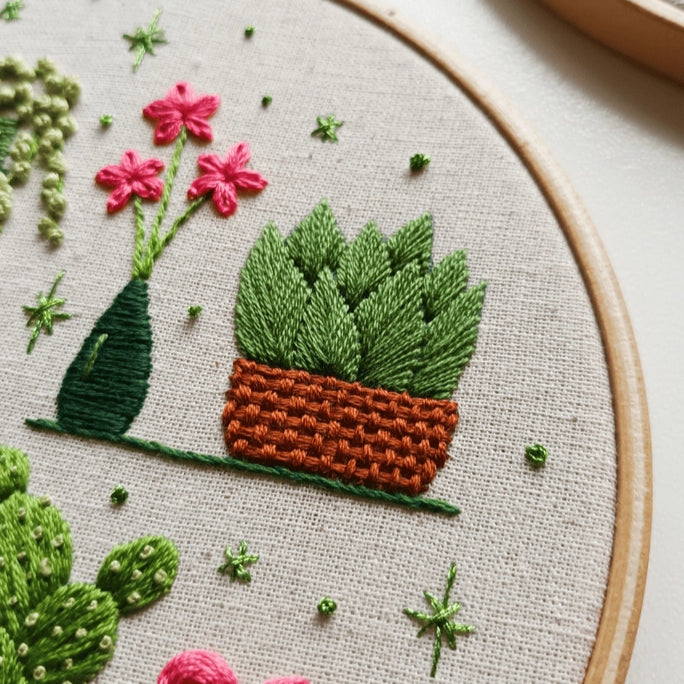 Potted Plants - Beginner Embroidery Kit image 1