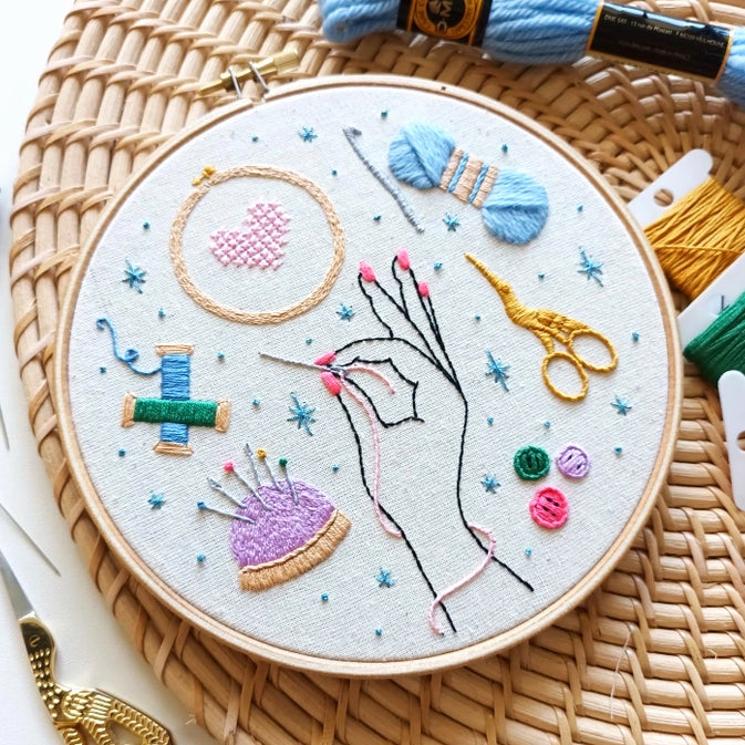 Bobbins and Buttons - Beginner Embroidery Kit image 0