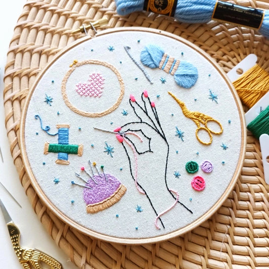 Bobbins and Buttons - Beginner Embroidery Kit image 0