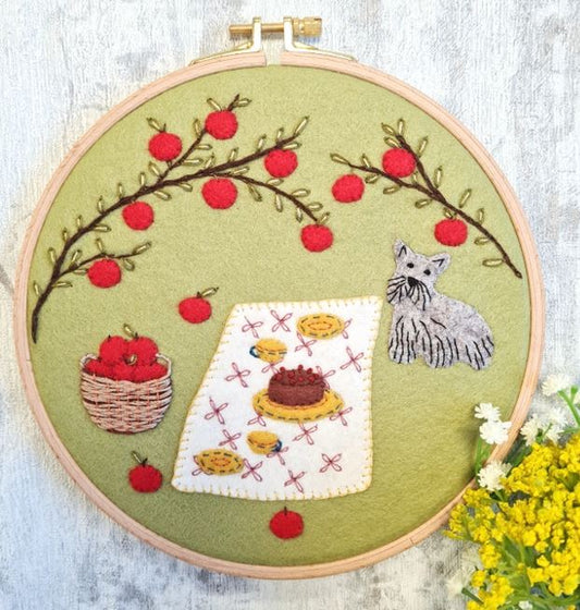 Picnic in The Orchard Felt Applique Hoop Kit image 0