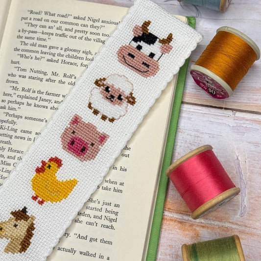 Farmyard Friends Cross Stitch Bookmark Kit