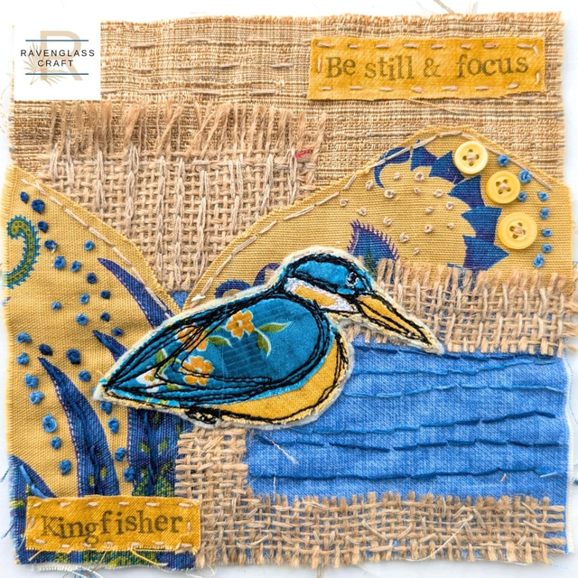 Kingfisher Slow Stitch Kit