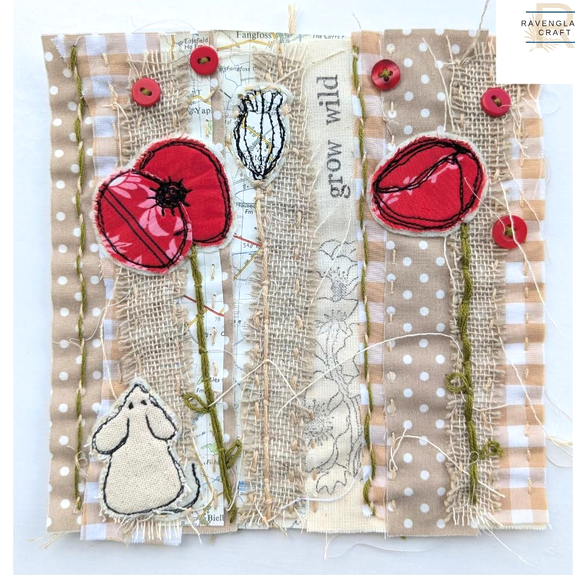 Poppy Mouse Slow Stitch kit
