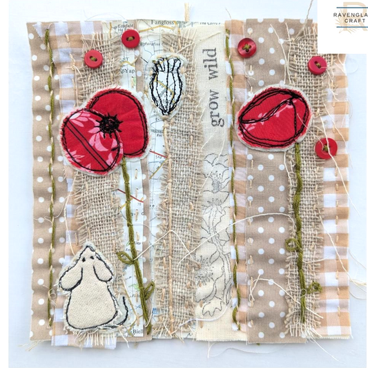 Poppy Mouse Slow Stitch kit