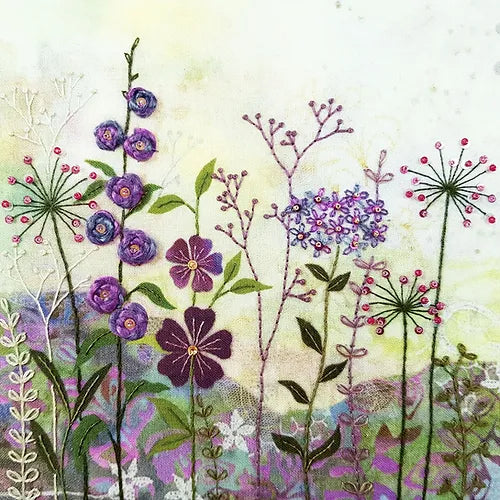 Purple Garden Embroidery Kit image 0