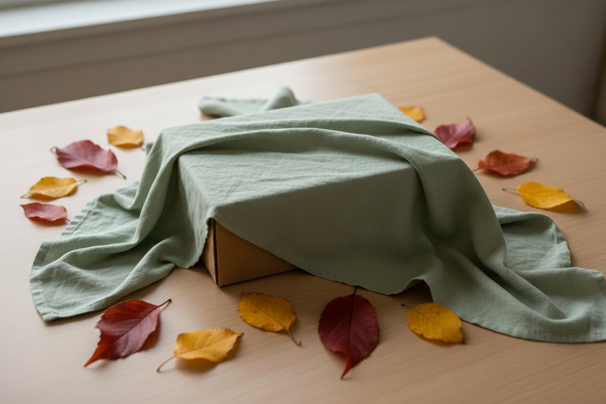 A Stitching Escape teaser image - kraft box
