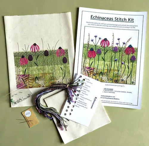 Echinaceas Hand Embroidery Kit image 1