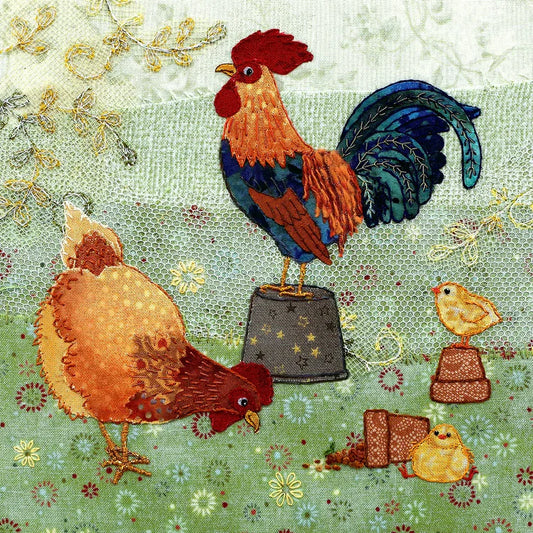 CUSHION PANEL - Chickens image 0