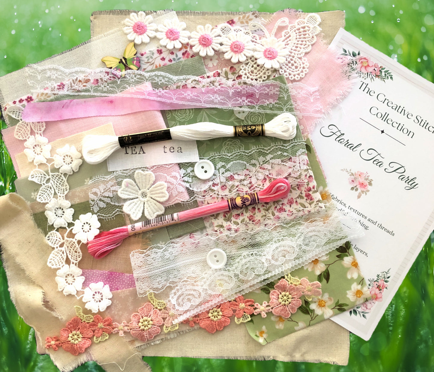 Floral Tea Party - Slow Stitch Inspiration Kit image 0