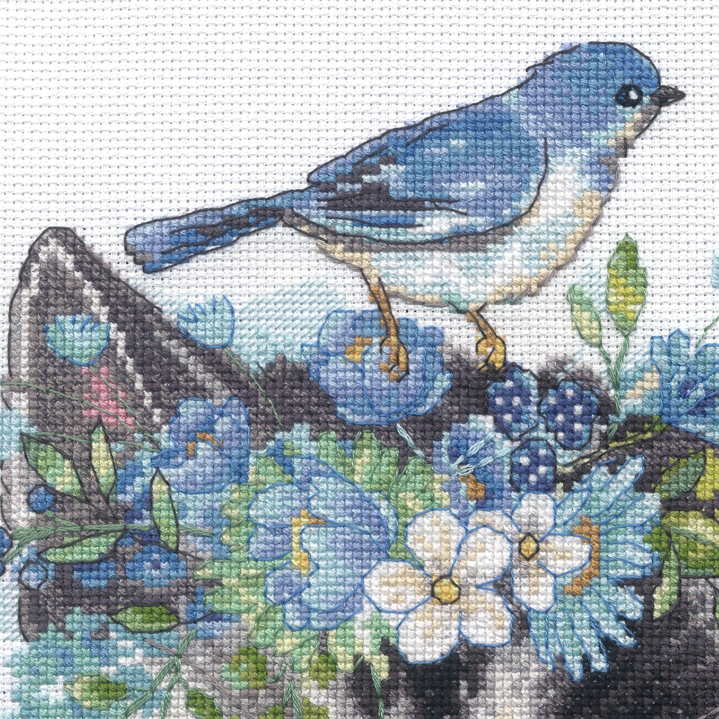 Floral Crown Cat Cross Stitch Kit image 1
