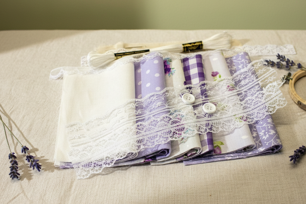 Lavender and Lace Slow Stitch Kit